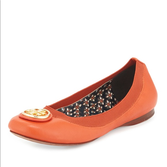 tory burch flats orange